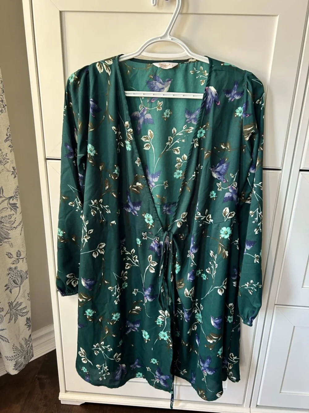 Berrywish Green Floral Bird Print Top - Picture 4 of 7